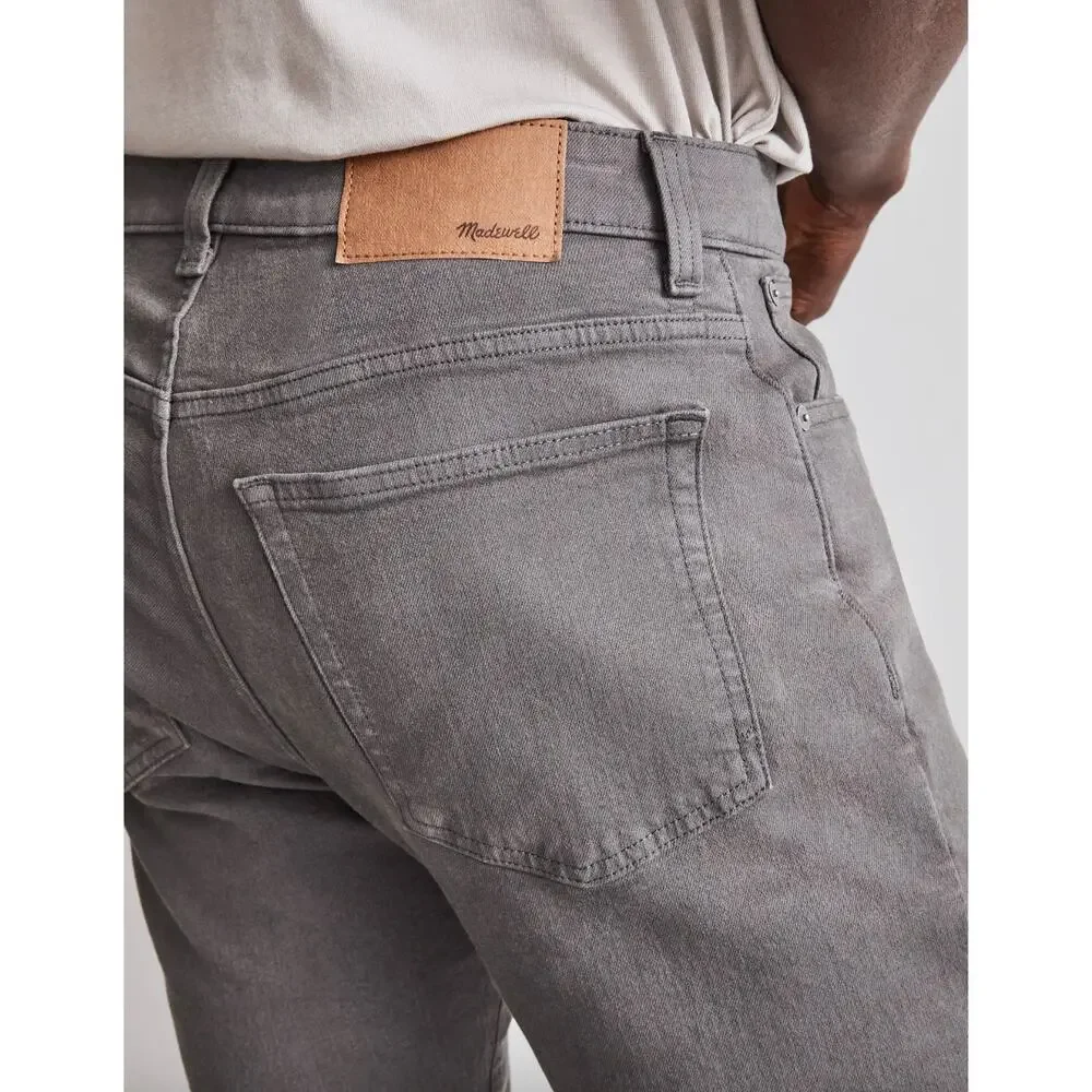 Madewell Garment Dyed Athletic Slim Jeans Thunder Cloud Gray Mens W 30 L 32 NWT